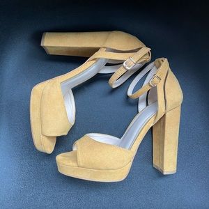 Mustard Yellow Platform Sandals